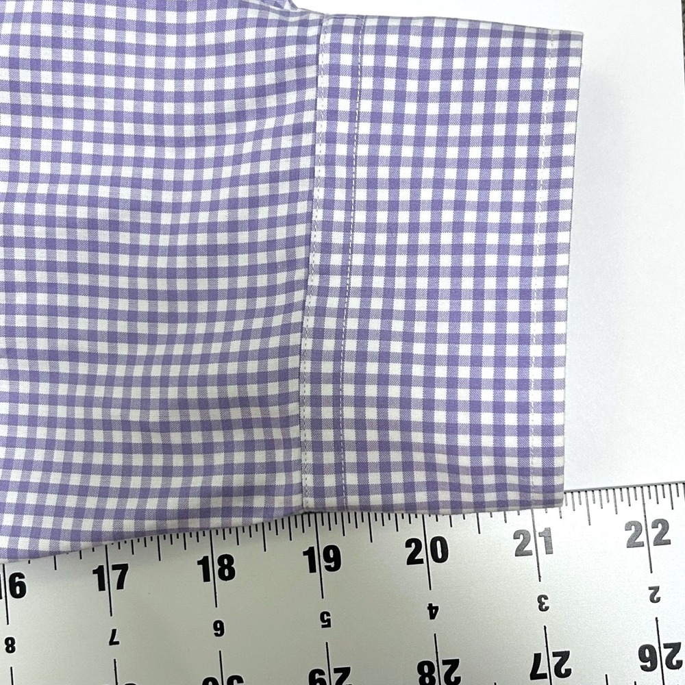 Ralph Lauren XL Men's Lavender Gingham Check Button Down Long Sleeve Shirt - Picture 8 of 9